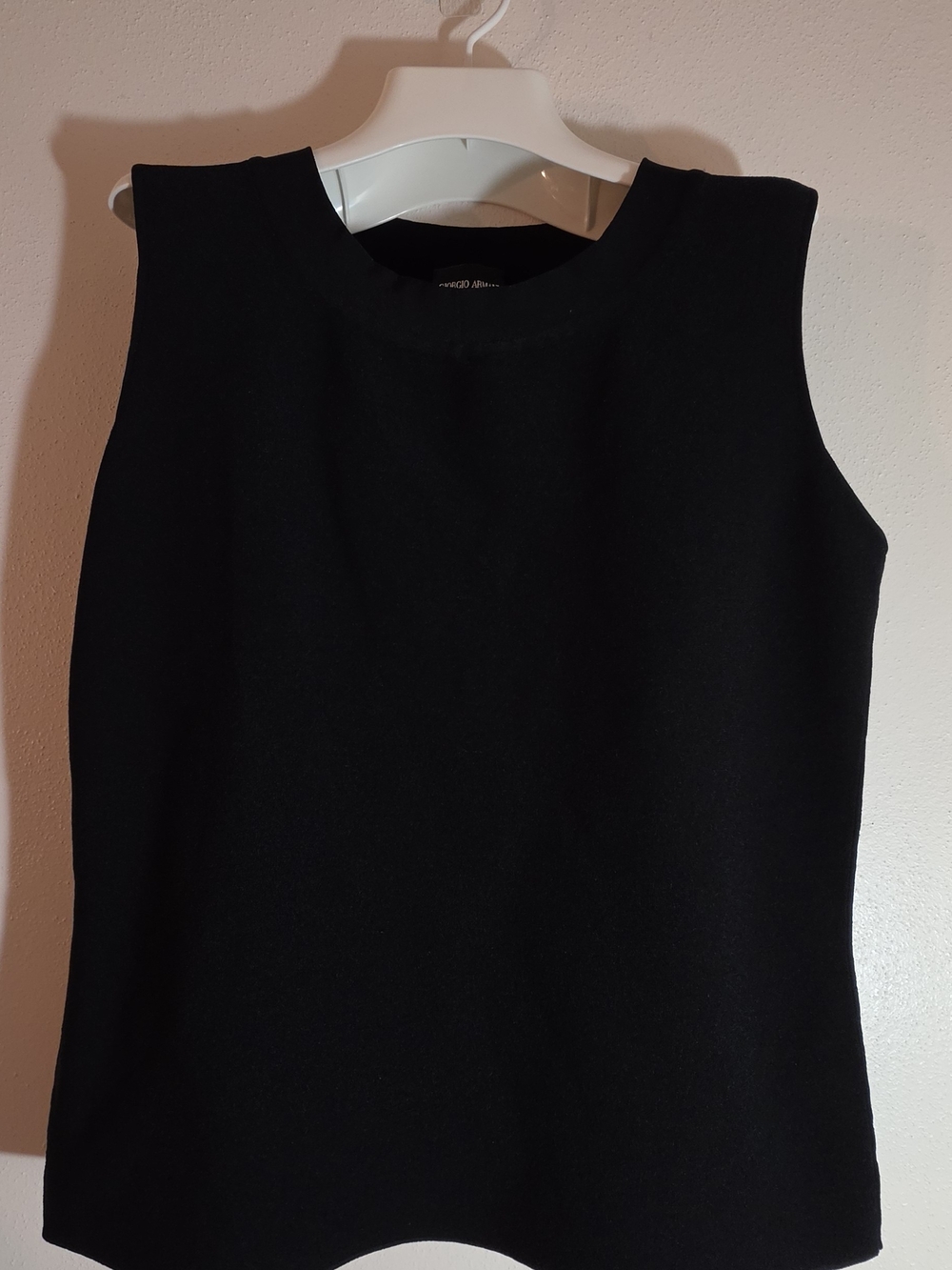 Giorgio Armani Black Sleeveless Shell Top